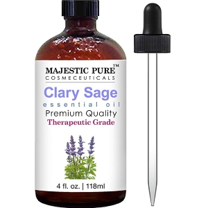 Clary Sage Essential Oil From Majestic Pure, Therapeutic Grade, Pure and Natural, 4 fl. oz.