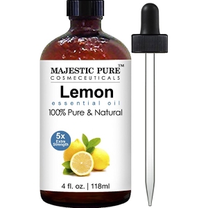 Majestic Pure Lemon Essential Oil for Aromatherapy, 5x Extra Strength, 4 fl. Oz.