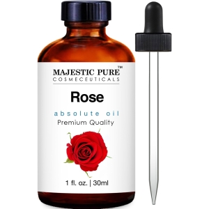 Majestic Pure Rose Oil Absolute, Premium Quality, 1 Fluid Ounce