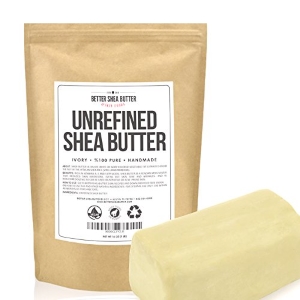 Unrefined Shea Butter by Better Shea Butter - African, Raw, Pure - Use Alone or in DIY Body Butters, Lotions, Soap, Eczema & Stretch Marks Products, Lotion Bars, Lip Balms and More! - 1 lb (16 oz)