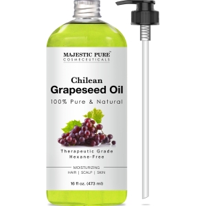 Grapeseed Oil from Majestic Pure, 100% Pure & Natural Massage and Carrier oil, 16 fl oz